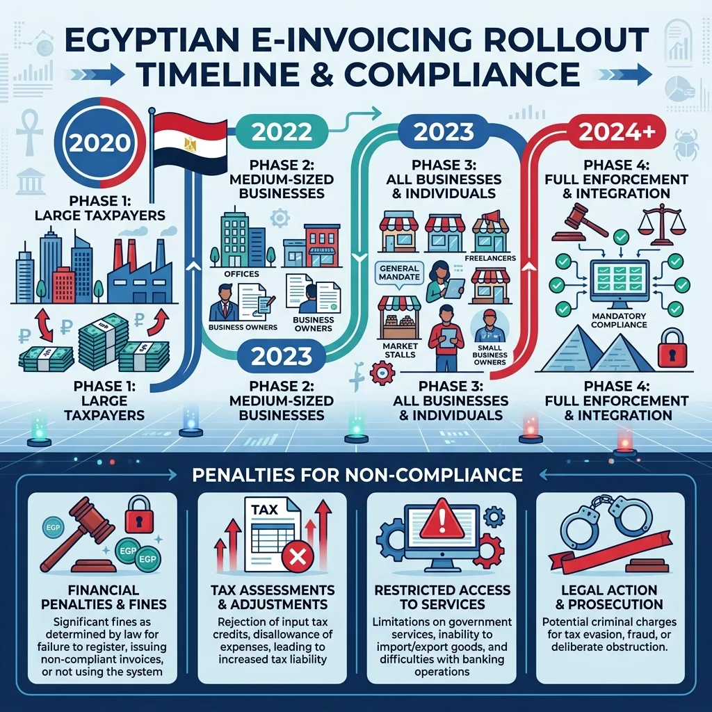 الجدول الزمني لإلزامية الفاتورة الإلكترونية في مصر