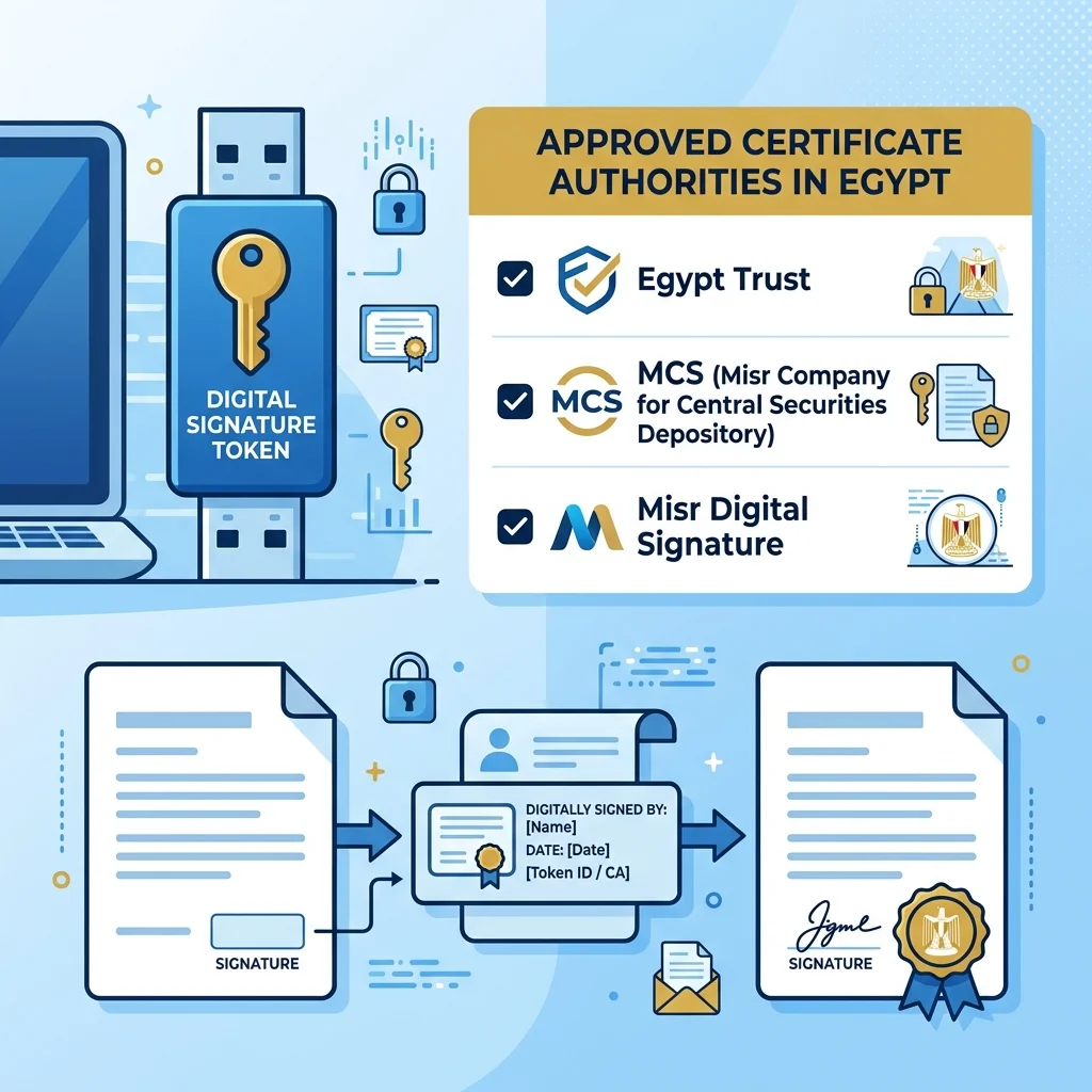 شهادة رقمية USB + شركات معتمدة من ETA