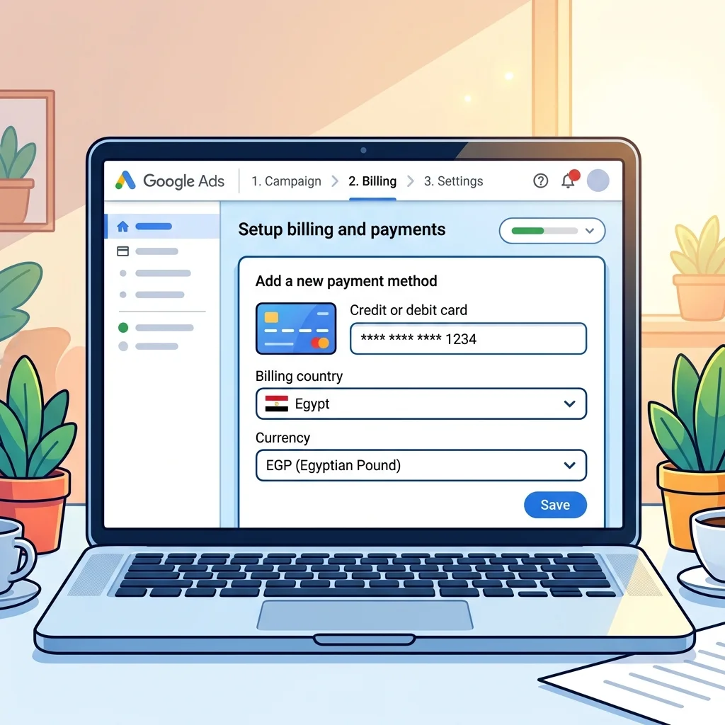 Google Ads إنشاء حساب جديد + إضافة طريقة دفع