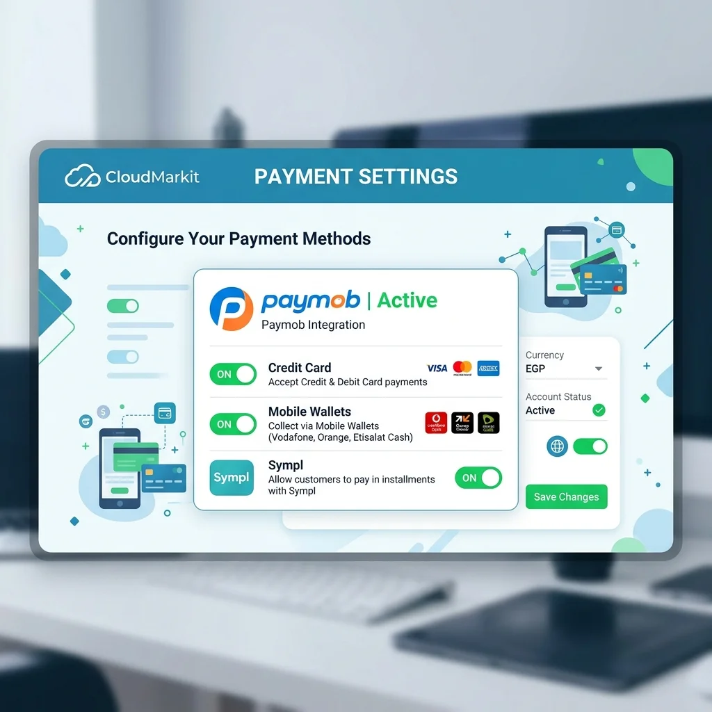صفحة تفعيل Cards + Wallets + Fawry + InstaPay