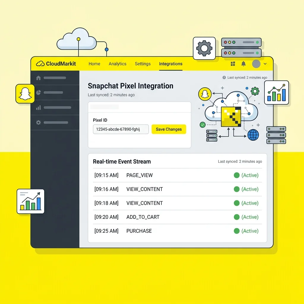 Snap Pixel installation flow + CAPI token