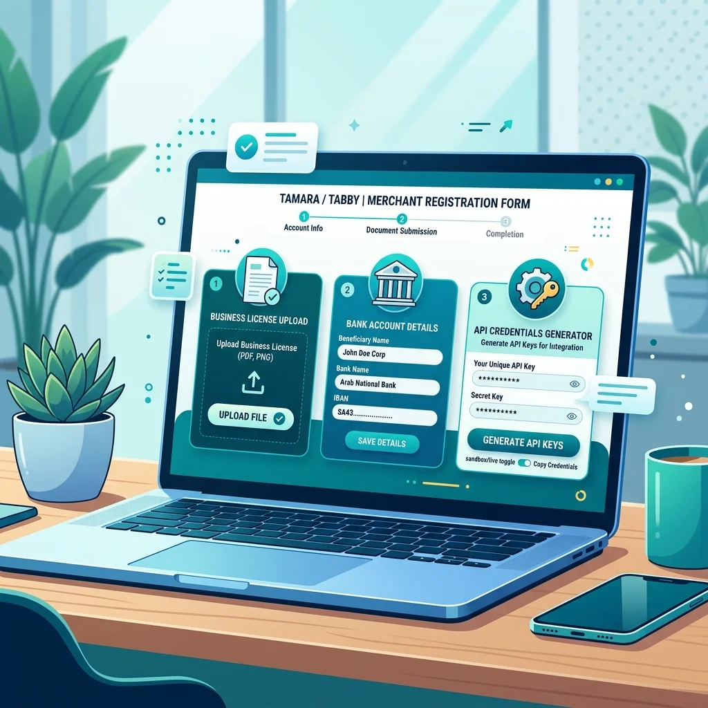 صفحة تسجيل التاجر على Tabby Merchant Portal