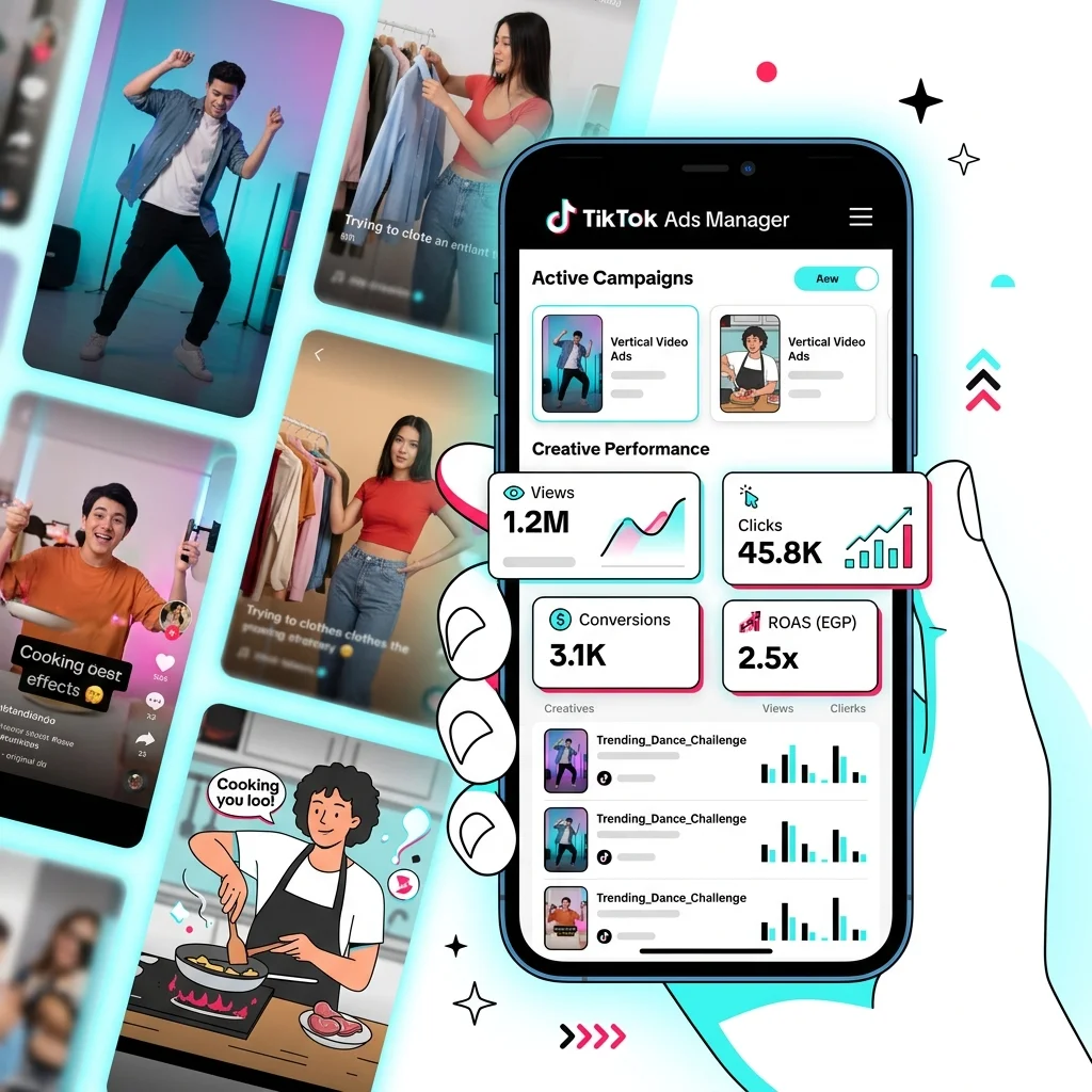 TikTok Ads Manager بحملة Sales لمتجر مصري