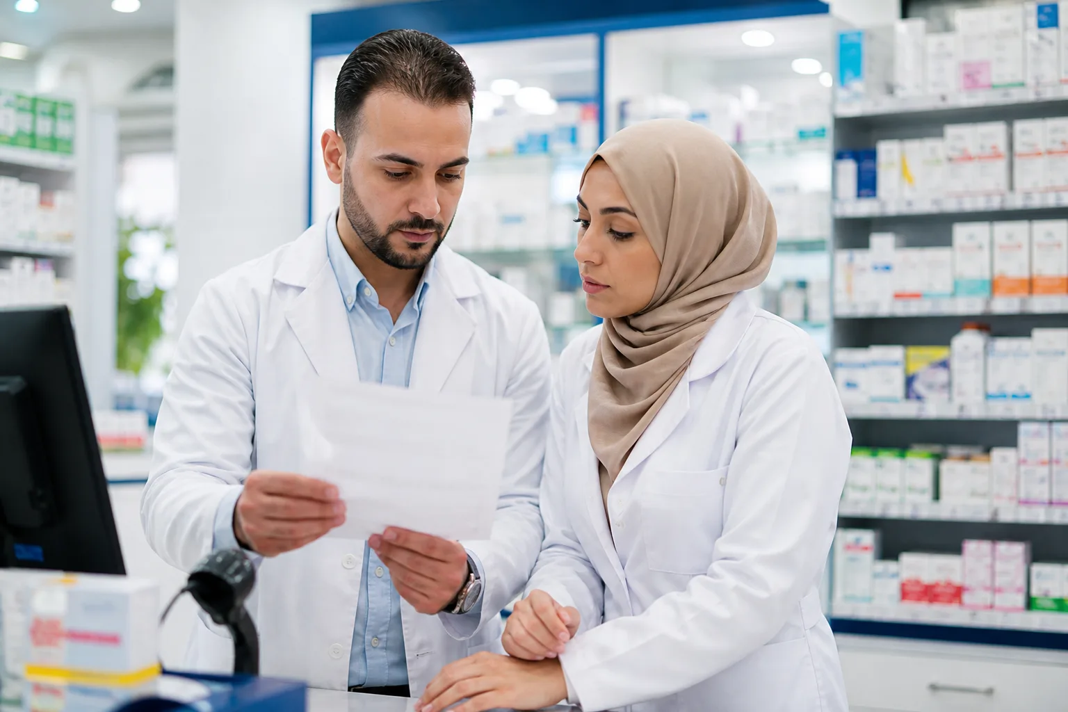مراجعة بشرية للأدوية الوصفية — الصيدليات